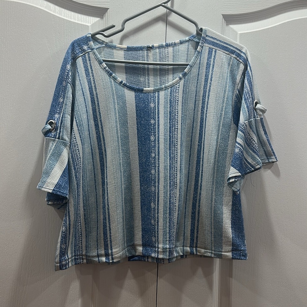 Blue Striped Women's Top